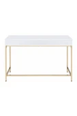 Hitit Dekorasyon Adriana Gold Metal Beyaz Çalışma Masası - 6