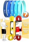 7li MEGA SET 5+15 KG + 5Li Pilates Direnç Bandı Barfiks Lastiği Loop Band Mavi Ton thumbnail 1
