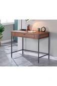 Hitit Dekorasyon Lupus Siyah Metal Ahşap Çalışma Masası thumbnail 1