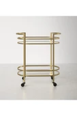 Hitit Dekorasyon Romina Gold Metal&Cam Servis Arabası - 1