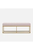 Hitit Dekorasyon Camron Gold Metal Bench Pembe - 2