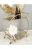 Hitit Dekorasyon Dorka Gold Metal Servis Arabası - 3