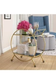 Hitit Dekorasyon Dorka Gold Metal Servis Arabası - 4