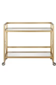 Hitit Dekorasyon Maya Gold Metal Servis Arabası - 6