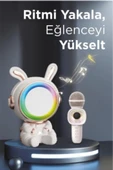 Taşınabilir RGB Işılı Sevimli Figürlü Mikrofonlu Karaoke Bluetooth Hoparlör - 4