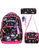 Kuromi Desenli Termal Beslenmeli Kalemlikli Üçlü İlkokul Öğrenci Çantası Seti Kuromi 117 thumbnail 1