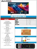 Awox B227500 4K Ultra HD 75" 190 Ekran Uydu Alıcılı Smart LED TV - 2
