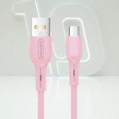 Joyroom S-M357S Mikro Şarj ve Data Kablosu 2A 1m Pembe - 1