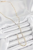 Pirinç Zirkon Taşlı Model Gold Renk Y Kolye - TJ-BKO10450 - 2