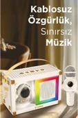 Taşınabilir RGB Işılı Sevimli Figürlü Mikrofonlu Karaoke Bluetooth Hoparlör - 3
