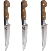 Bıçak Fuarı El Yapımı 3'lü Bıçak Seti Kurban Seti Kasap Seti thumbnail 2