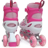 Pasifik Toys Ayarlanabilir Çocuk Pateni 2+2 Teker Alıştırma Teker ve Numara Ayarlı Başlangıç Pateni L (39-42) - 3