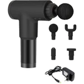Teknotrust Siyah Fascial Gun KH-320 Sporcu, Egzersiz Masaj Aleti 4 Başlıklı - 1