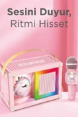 Taşınabilir RGB Işılı Sevimli Figürlü Mikrofonlu Karaoke Bluetooth Hoparlör - 4