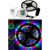 EC Shop LED Animasyonlu Tak Çalıştır Kumandalı Trafolu Rgb Şerit Işık Aydınlatma 5 Metre thumbnail 2
