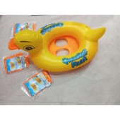 Elza Toys Baby Boat Şişme Ördek Çocuk Can Simidi.3-4 YAŞ.80X60 cm - 1