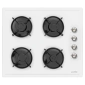 LUNO Beyaz Cam Ankastre Set - 3481W Davlumbaz - L638W01 Ocak - F502W01 Fırın - 3