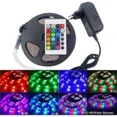 EC Shop LED Animasyonlu Tak Çalıştır Kumandalı Trafolu Rgb Şerit Işık Aydınlatma 5 Metre thumbnail 1