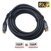 8k UHD v1.4 display kablo 8k display port erkek erkek kablo 7m thumbnail 4
