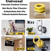 Arell Teknoloji l Vakumlu Telefon Tutucu 360° Oynar Başlıklı Sökülebilir Mıknatıslı Araç Içi Tutucu - K11 thumbnail 5