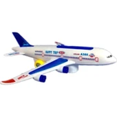 Happy Toys Hareketli Pilli Işıklı Sesli Uçak Airbus Pilli Oyuncak thumbnail 2