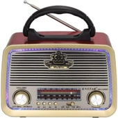 Knstar 1183BT Usb/sd/mp3/bluetooth LED Işıklı Şarjlı Nostaljik Radyo thumbnail 1