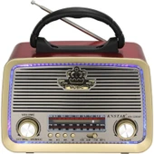 Knstar 1183BT Usb/sd/mp3/bluetooth LED Işıklı Şarjlı Nostaljik Radyo thumbnail 2