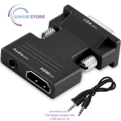 Ses Destekli HDMI To Vga Kablo Çevirici Dönüştürücü thumbnail 1