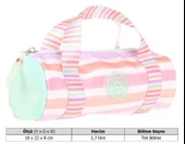 Kaukko Kız Çocuk Tek Bölme Taşıma Askılı Kalem Çantası - Su Yeşili Pembe - K2600 thumbnail 3