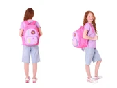 Kaukko Kids Simli Love Desenli Kız Çocuk Okul Çantası ve Üç Gözlü Kalem Çantası Seti (L5211+L8211) thumbnail 4