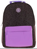 Kaukko Double Colors Üç Bölmeli Kız Çocuk Okul ve Günlük Sırt Çantası - Siyah Mor - K1837 thumbnail 2
