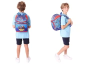 Kaukko Kırmızı Mavi, Monster Truck, Erkek Çocuk Okul Çantası ve Kalem Çantası Seti - L5257+L8257 thumbnail 2