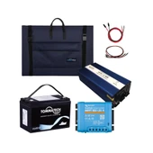 200W Marin Solar Paketi 200W Taşınabilir Panel 500W UPS İnverter 1.3KW Lityum Batarya thumbnail 1