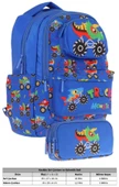 Kaukko Kids Toys Erkek Çocuk Mavi 3D Kamyon Şekilli İlkokul Çantası ve Kalemlik Seti (L5255+L8255) thumbnail 2