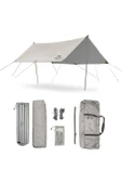 Naturehike Square Glamping 3x5 mt Tarp [Güneş ve Rüzgar Koruma Tentesi] Quicksand Gold/Light Coated Silver - 2