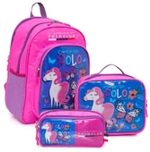 Cambridge Polo Club Kız Çocuk İlkokul Çanta Seti - Lila - PLCAN2122 thumbnail 1