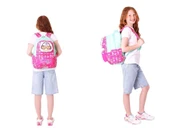 Kaukko Kids Toys Kız Çocuk Kırmızı Yeşil 3D Flamingo Şekilli İlkokul Çantası ve Kalemlik Seti (L5235+L8235) thumbnail 3