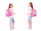 Kaukko Kids Üçlü Kız Çocuk İlkokul Okul Çantası Seti (L5227+L7227+L8227) Pembe - Kauçuk Dondurma thumbnail 4