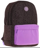Kaukko Double Colors Üç Bölmeli Kız Çocuk Okul ve Günlük Sırt Çantası - Siyah Mor - K1837 thumbnail 1