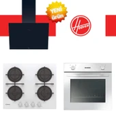 Hoover & Candy Revona Ankastre Set ( HON100W Beyaz + CVG6WW + HDG6C1GBTK Siyah ) thumbnail 1