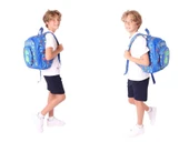 Kaukko Kids Kız Çocuklara Özel (Mavi Yeşil - 3D Dinazor Detaylı) Üçlü Okul Çantası Seti thumbnail 4