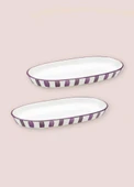 The Mia Joy Oval Servis 2li Set Mor 14x26x3 cm thumbnail 7