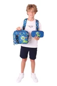 Kaukko Kids 3D Dinazor Şekilli Erkek Çocuk Üçlü Okul Çantası Seti/Takımı - Lacivert (L5252+L7252+L8252) thumbnail 3