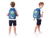 Kaukko Kids Toys Erkek Çocuk Lacivert 3D Dinazor Şekilli İlkokul Çantası ve Kalemlik Seti (L5252+L8252) thumbnail 3