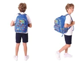 Kaukko Kids Toys Erkek Çocuk Mavi 3D Kamyon Şekilli İlkokul Çantası ve Kalemlik Seti (L5255+L8255) thumbnail 3