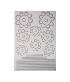 DEFTER STİCKER,LAPTOP STİCKER  GRİ PAPATYALI  PVC 48X33X0,5CM thumbnail 3