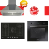 Hoover Armonia Ankastre Set ( FCP405N/E + HVG74K3B 75 cm Siyah Ocak + HCH6MXTK inox ) thumbnail 1