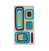 DEFTER STİCKER,LAPTOP STİCKER KARELİ MAVİ,YEŞİL DESEN PVC 61X30X0,5CM - 3