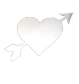 DEFTER STİCKER,LAPTOP STİCKER  AYNALI KALP ŞEKİLLİ 20X11X0,6CM thumbnail 3