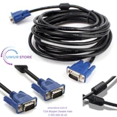 10M Orjinal VGA Görüntü Kablosu Projeksiyon Ekran Monitör LCD Tv - 10 Metre - 1